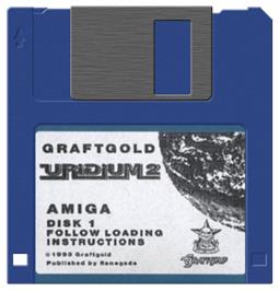 Artwork on the Disc for Uridium 2 on the Commodore Amiga.