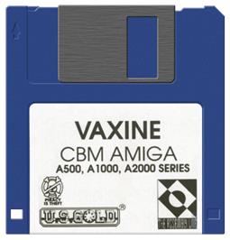 Artwork on the Disc for Vaxine on the Commodore Amiga.