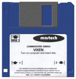 Artwork on the Disc for Vixen on the Commodore Amiga.