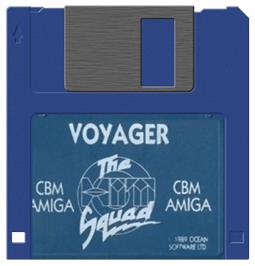Artwork on the Disc for Voyager on the Commodore Amiga.