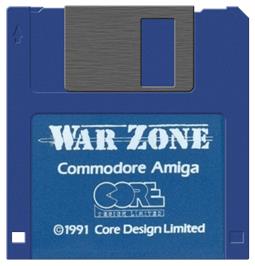 Artwork on the Disc for War Zone on the Commodore Amiga.