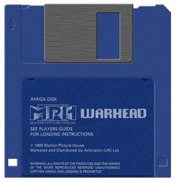 Artwork on the Disc for Warhead on the Commodore Amiga.