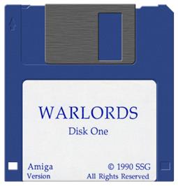 Artwork on the Disc for Warlords on the Commodore Amiga.
