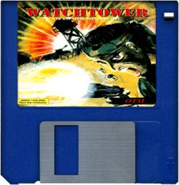 Artwork on the Disc for Watchtower on the Commodore Amiga.