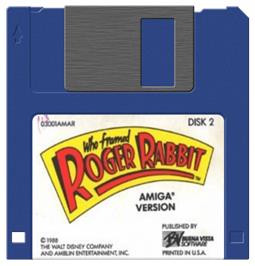 Artwork on the Disc for Who Framed Roger Rabbit? on the Commodore Amiga.