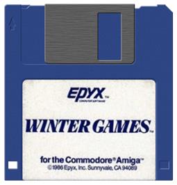 Artwork on the Disc for Winter Games on the Commodore Amiga.