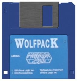 Artwork on the Disc for WolfPack on the Commodore Amiga.