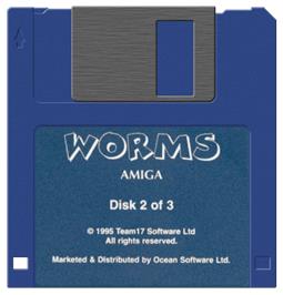 Artwork on the Disc for Worms on the Commodore Amiga.