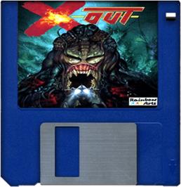 Artwork on the Disc for X-Out on the Commodore Amiga.