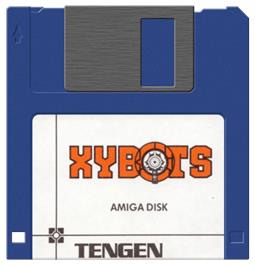 Artwork on the Disc for Xybots on the Commodore Amiga.