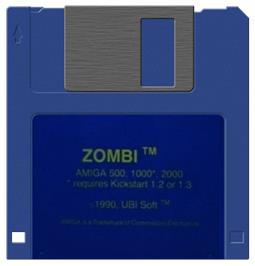 Artwork on the Disc for Zombi on the Commodore Amiga.