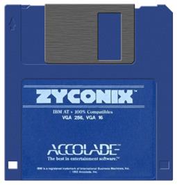 Artwork on the Disc for Zyconix on the Commodore Amiga.