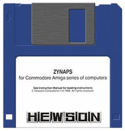 Artwork on the Disc for Zynaps on the Commodore Amiga.