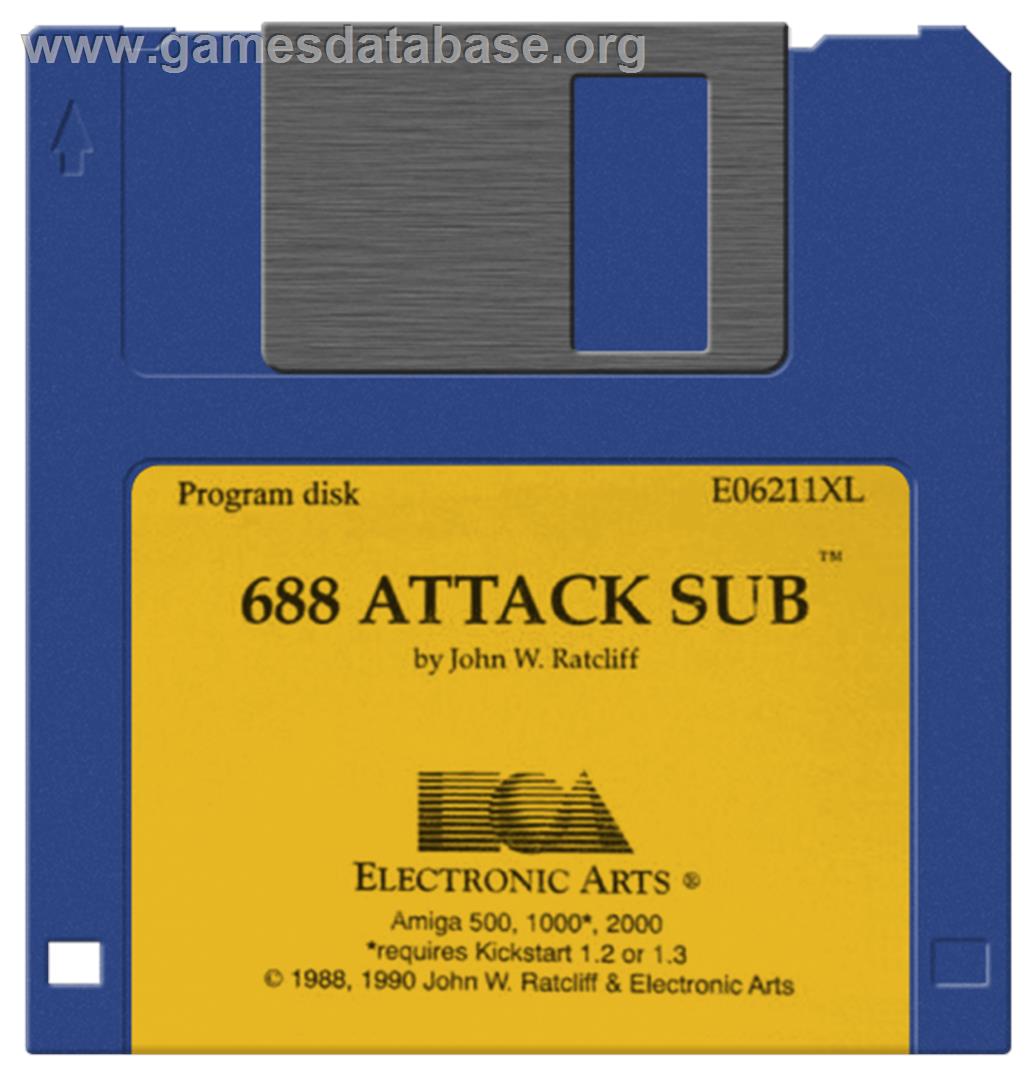 688 Attack Sub - Commodore Amiga - Artwork - Disc
