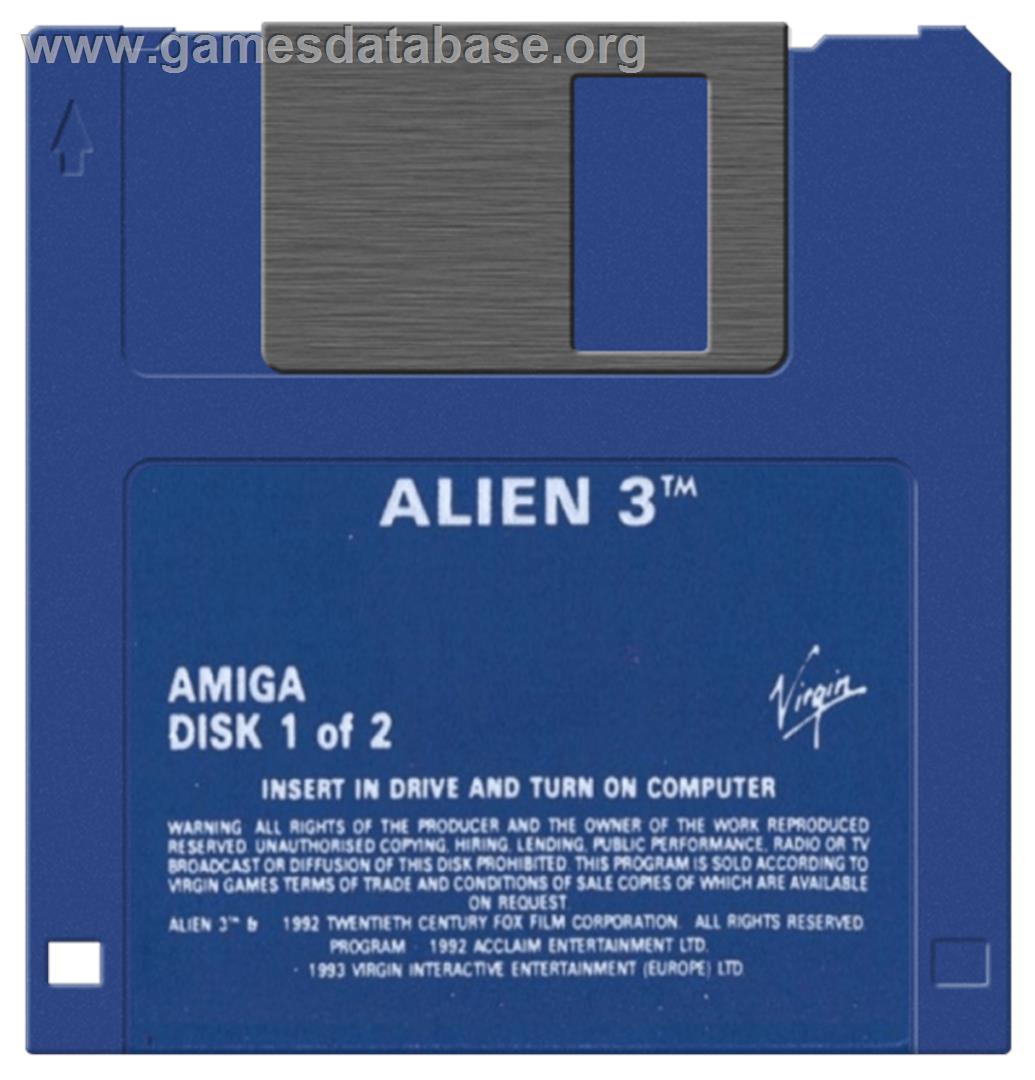 Alien³ - Commodore Amiga - Artwork - Disc