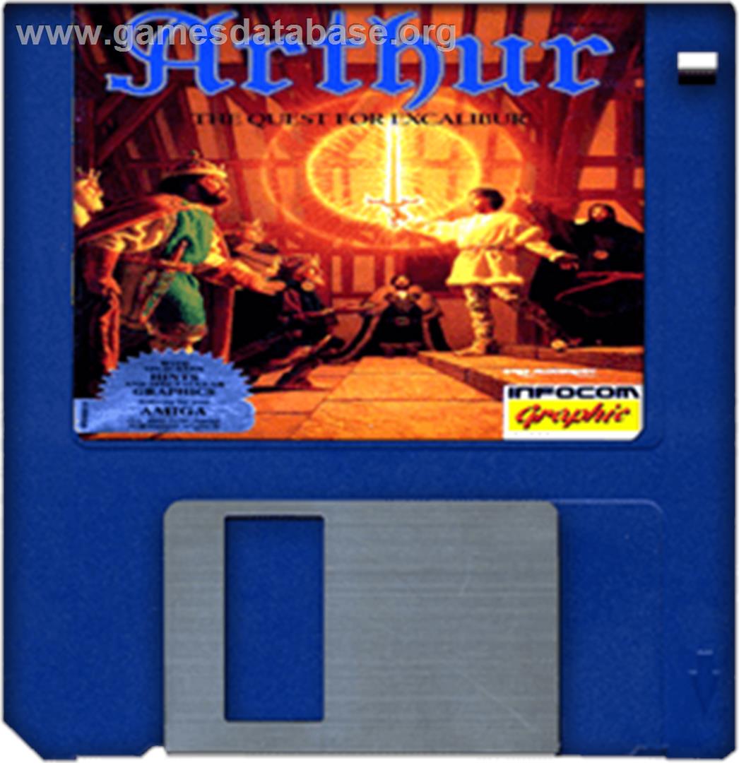 Arthur: The Quest for Excalibur - Commodore Amiga - Artwork - Disc