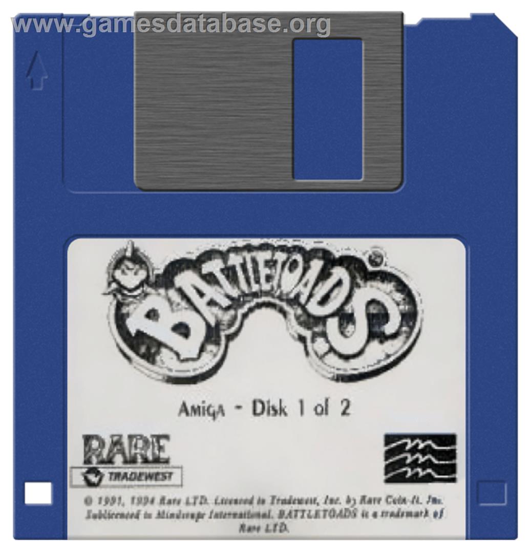 Battle Toads - Commodore Amiga - Artwork - Disc