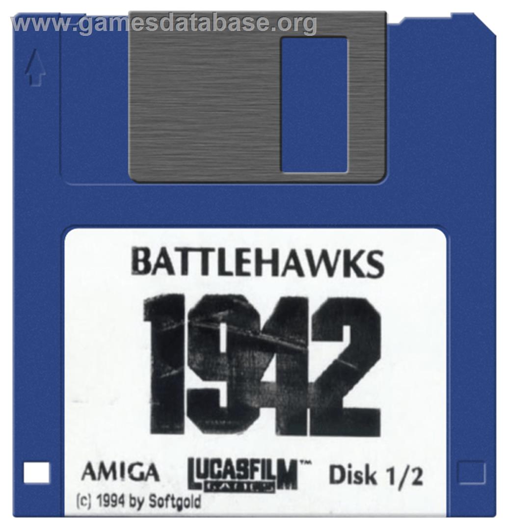Battlehawks 1942 - Commodore Amiga - Artwork - Disc