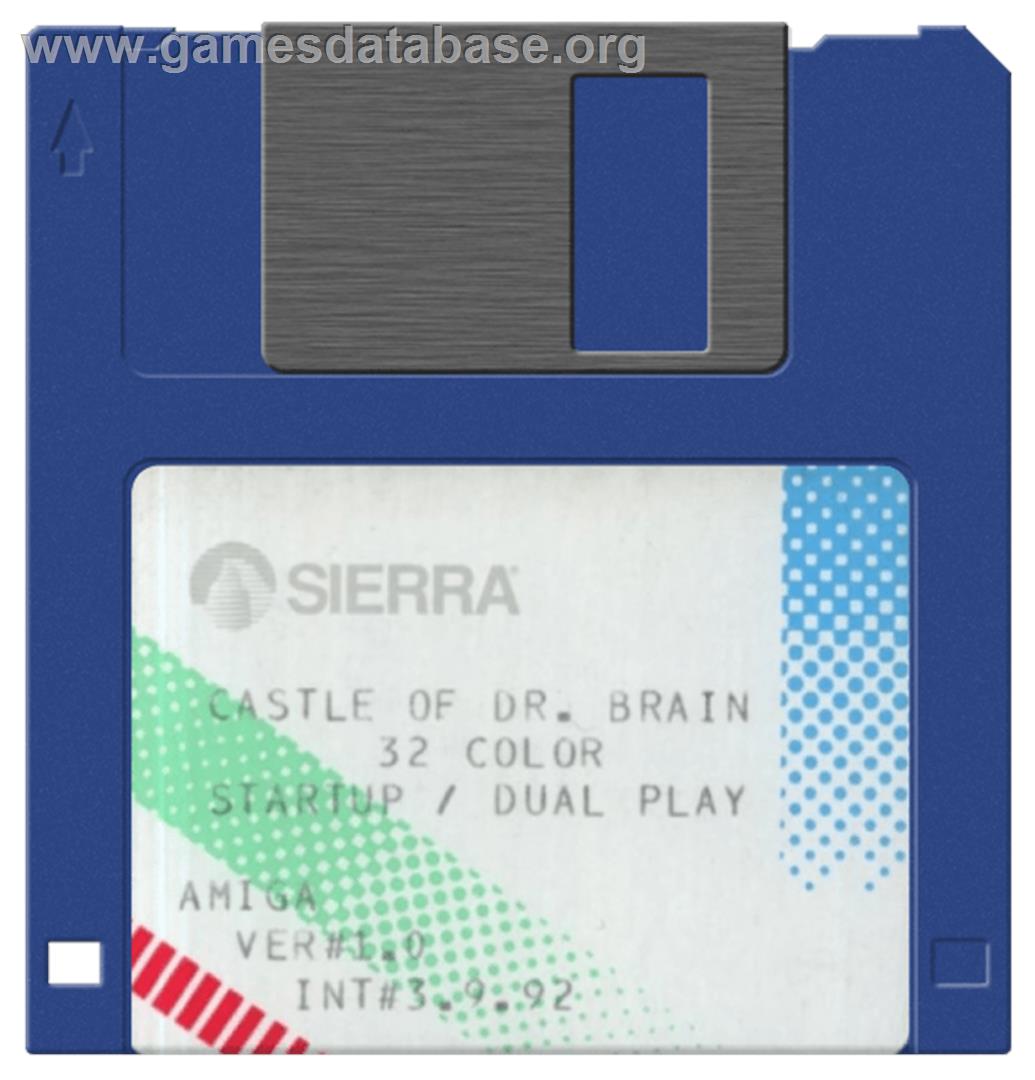 Castle of Dr. Brain - Commodore Amiga - Artwork - Disc