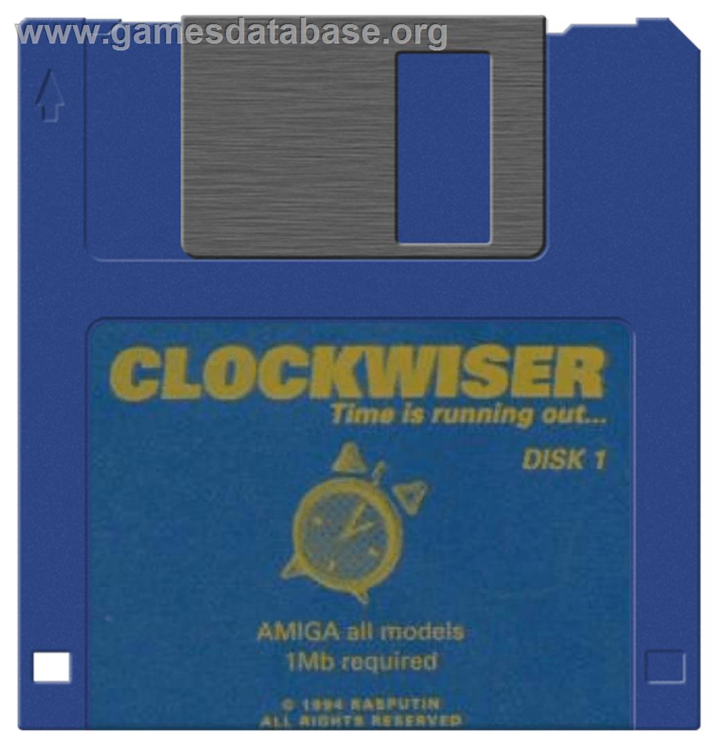 Clockwiser: Time is Running Out... - Commodore Amiga - Artwork - Disc