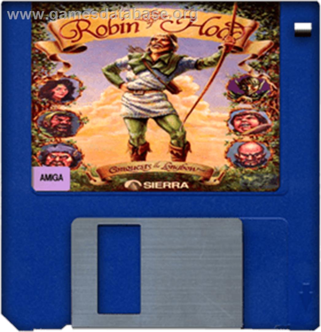 Conquests of the Longbow: The Legend of Robin Hood - Commodore Amiga - Artwork - Disc