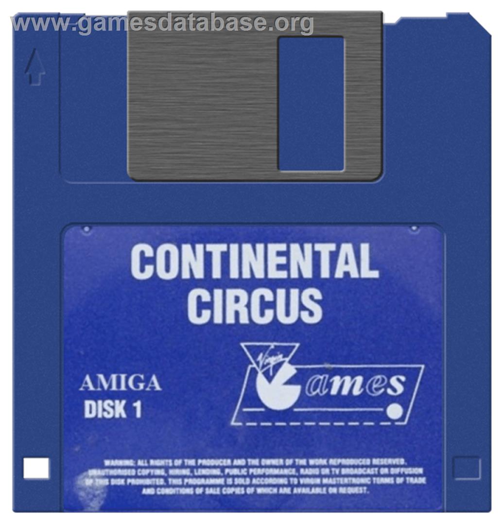 Continental Circus - Commodore Amiga - Artwork - Disc