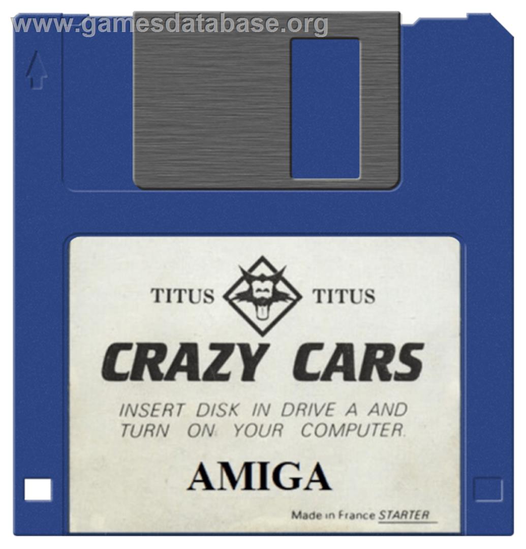 Crazy Cars - Commodore Amiga - Artwork - Disc