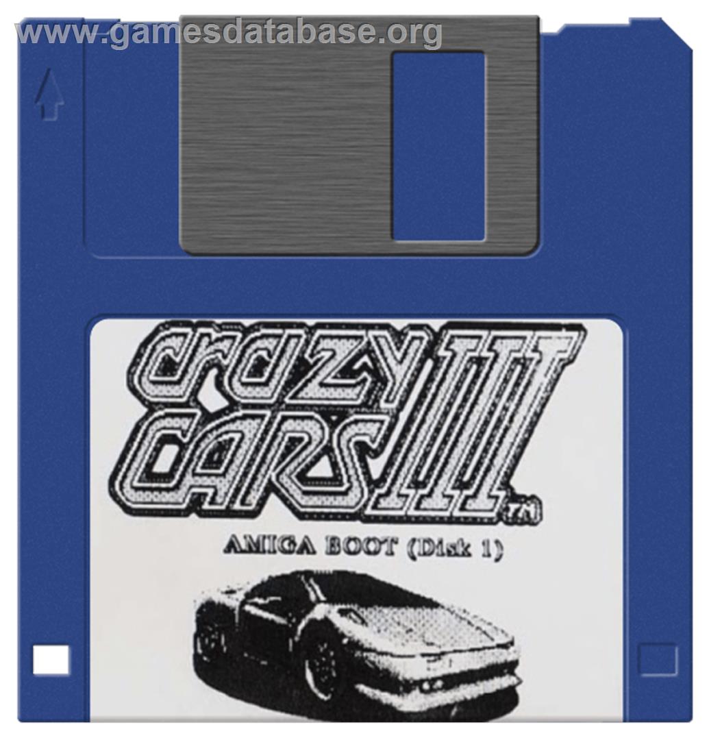 Crazy Cars 3 - Commodore Amiga - Artwork - Disc