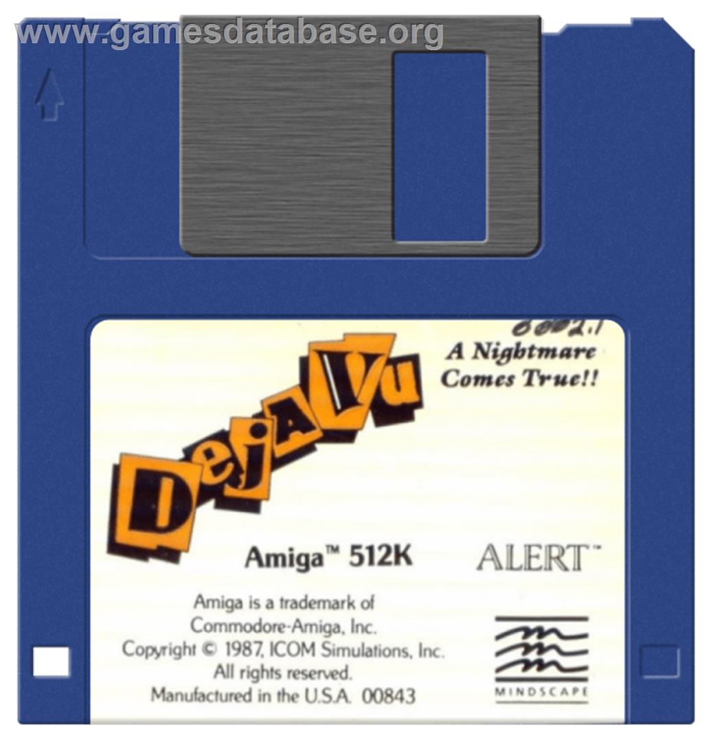 Deja Vu: A Nightmare Comes True - Commodore Amiga - Artwork - Disc