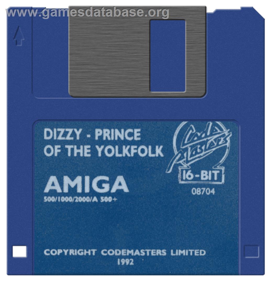 Dizzy: Prince of the Yolkfolk - Commodore Amiga - Artwork - Disc