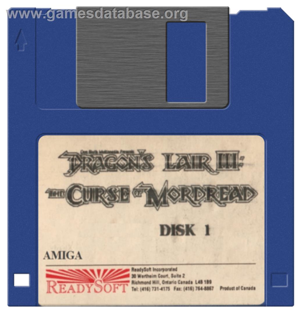 Dragon's Lair 3: The Curse of Mordread - Commodore Amiga - Artwork - Disc
