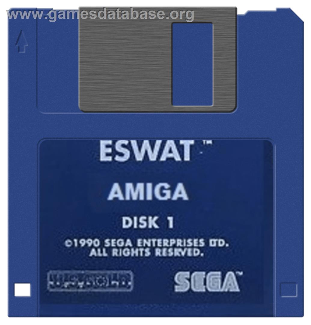 E-SWAT: Cyber Police - Commodore Amiga - Artwork - Disc