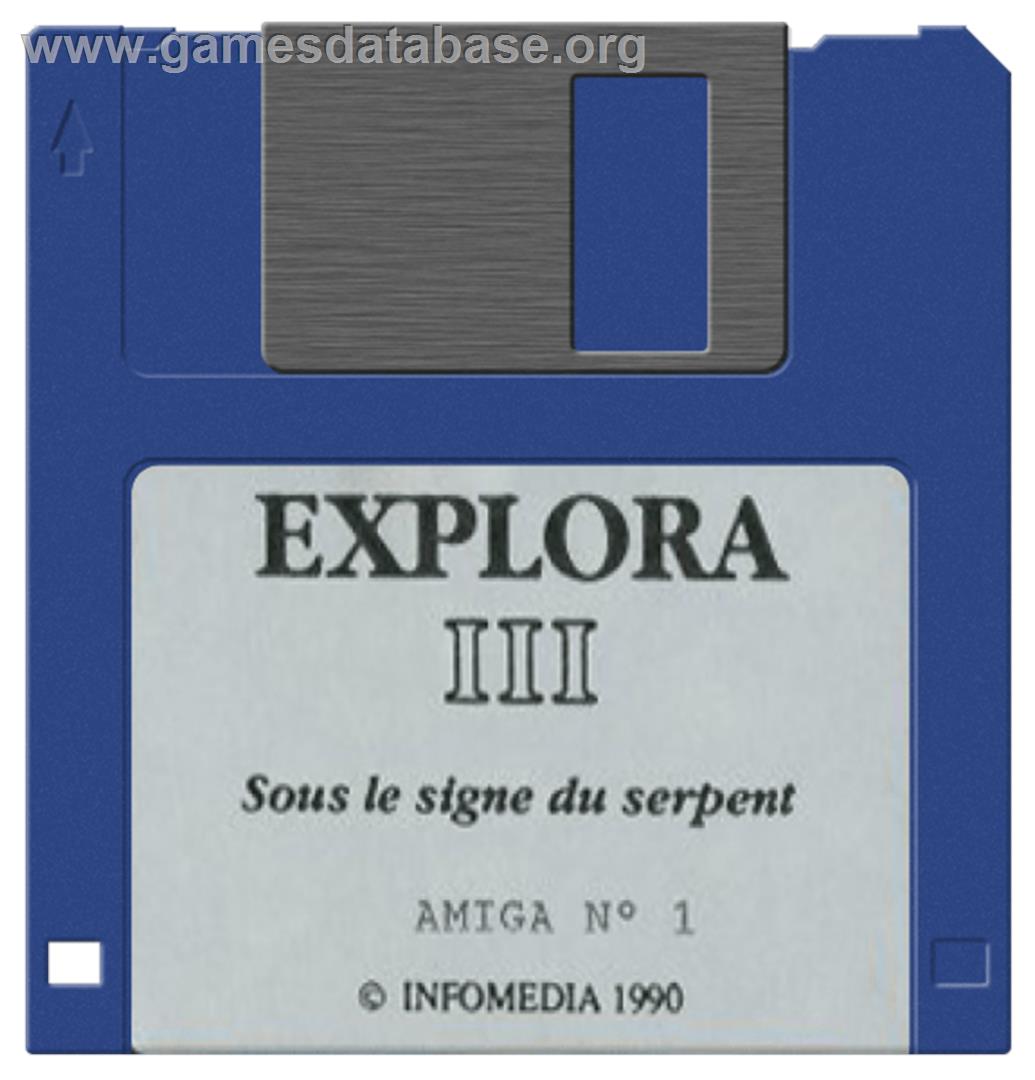 Explora III: Sous Le Signe Du Serpent - Commodore Amiga - Artwork - Disc