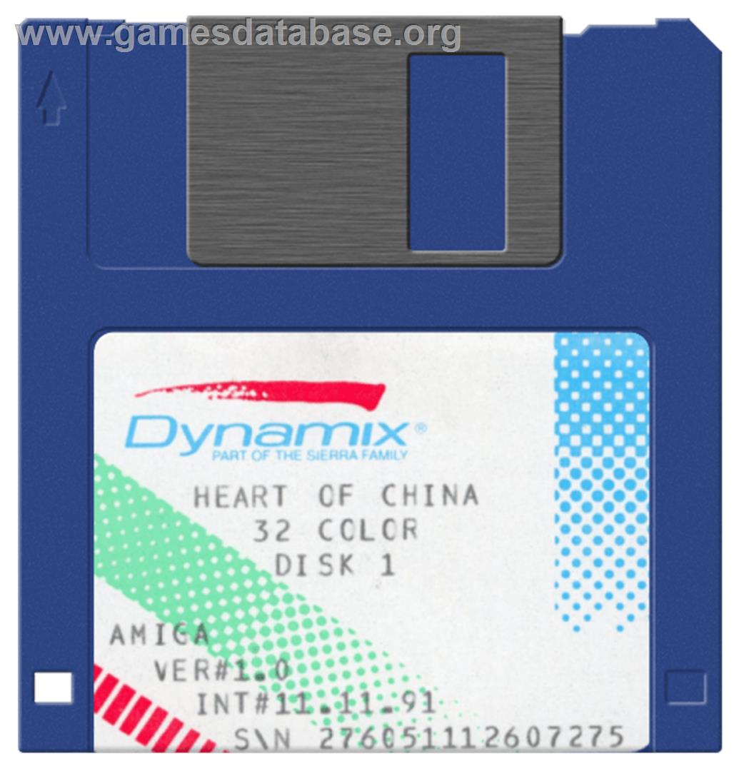 Heart of China - Commodore Amiga - Artwork - Disc