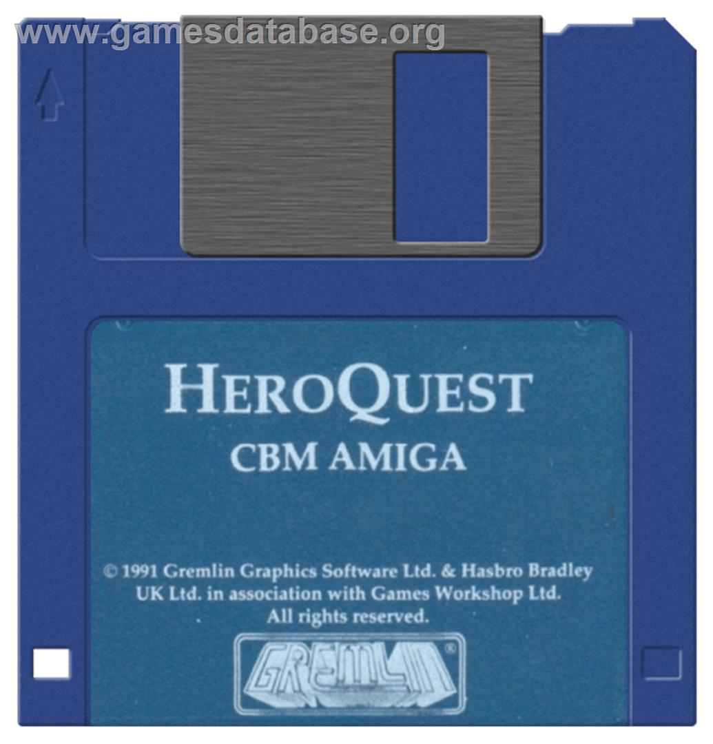 Hero Quest - Commodore Amiga - Artwork - Disc