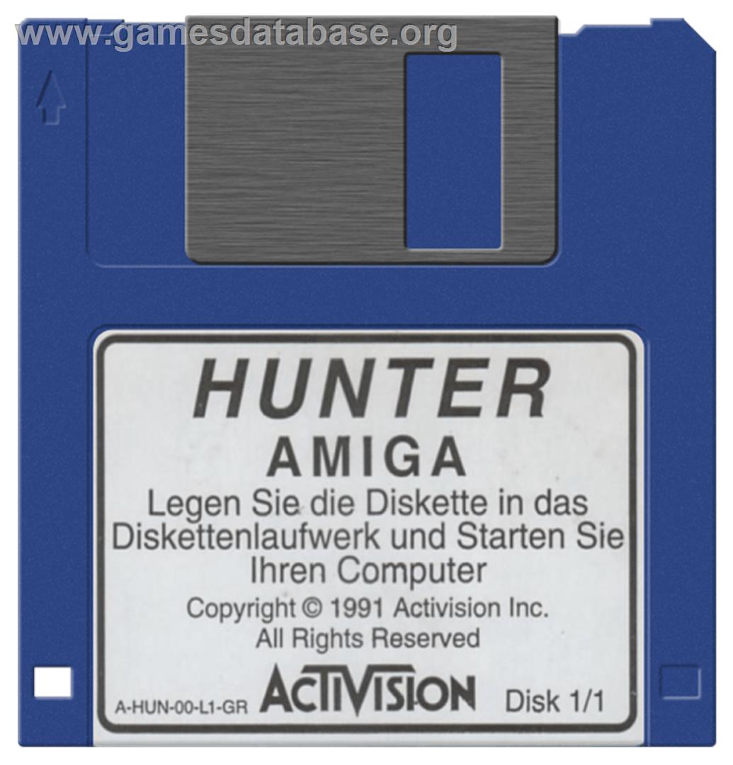 Hunter - Commodore Amiga - Artwork - Disc