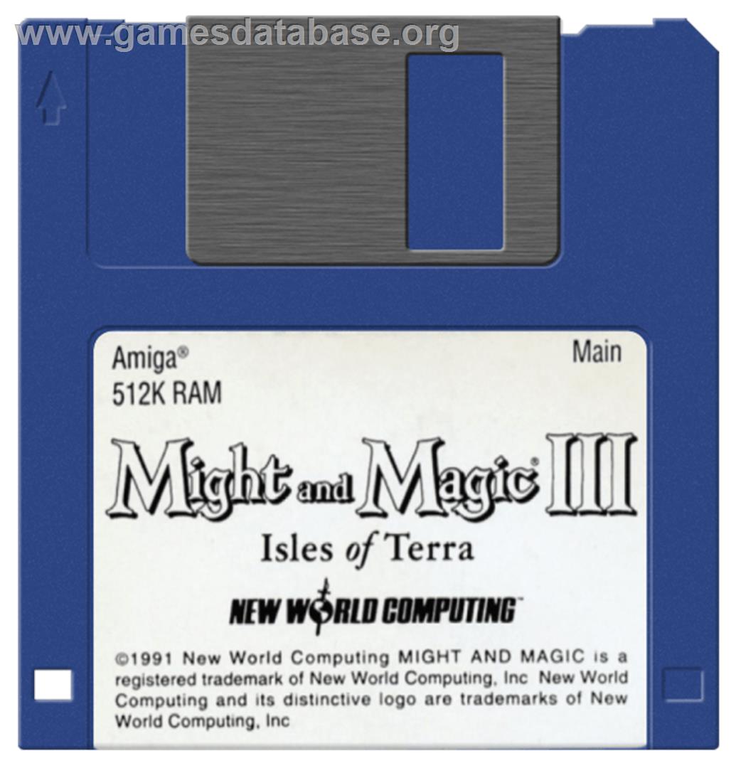 Might and Magic III: Isles of Terra - Commodore Amiga - Artwork - Disc