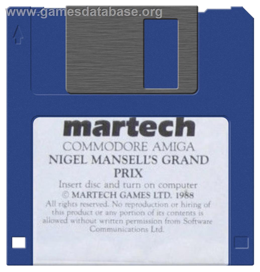 Nigel Mansell's Grand Prix - Commodore Amiga - Artwork - Disc