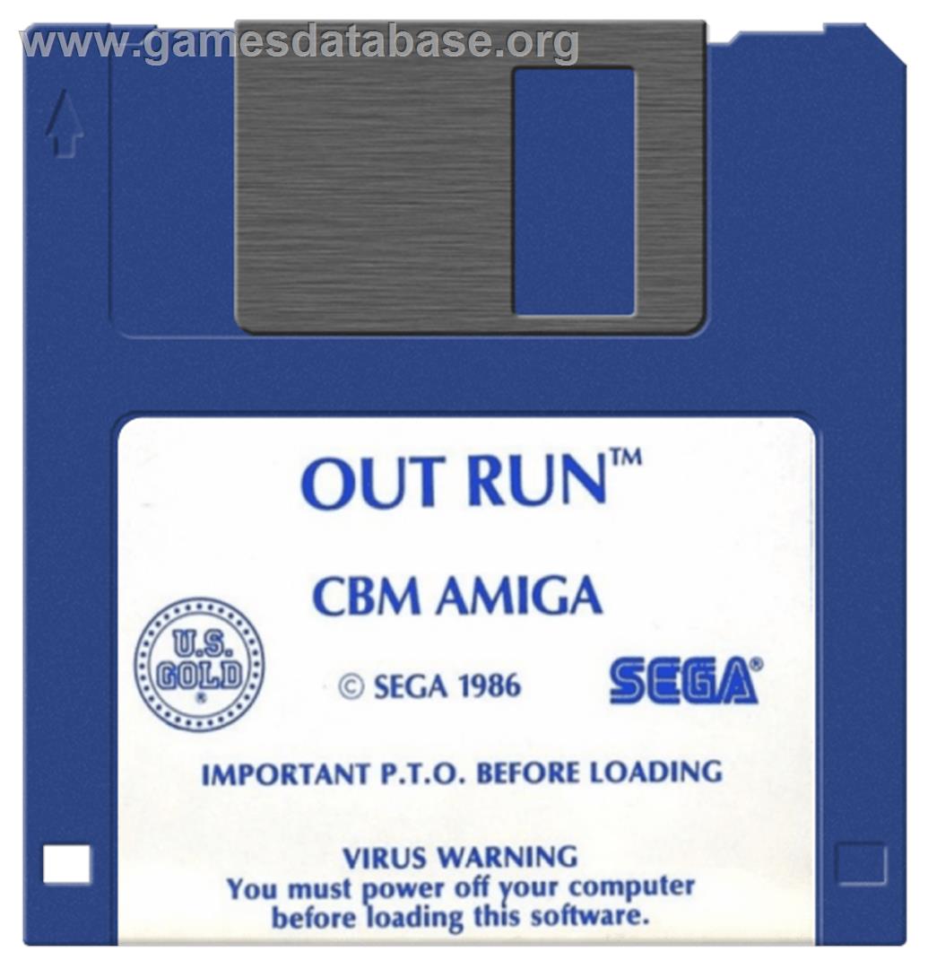 Out Run - Commodore Amiga - Artwork - Disc