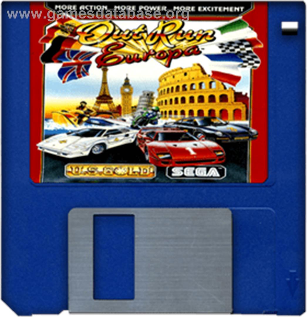 Out Run Europa - Commodore Amiga - Artwork - Disc