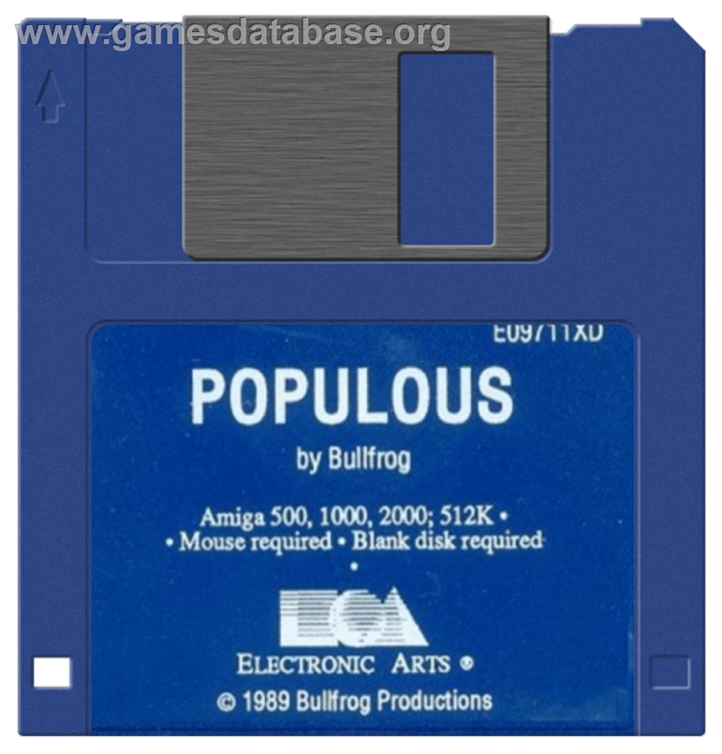 Populous: The Promised Lands - Commodore Amiga - Artwork - Disc