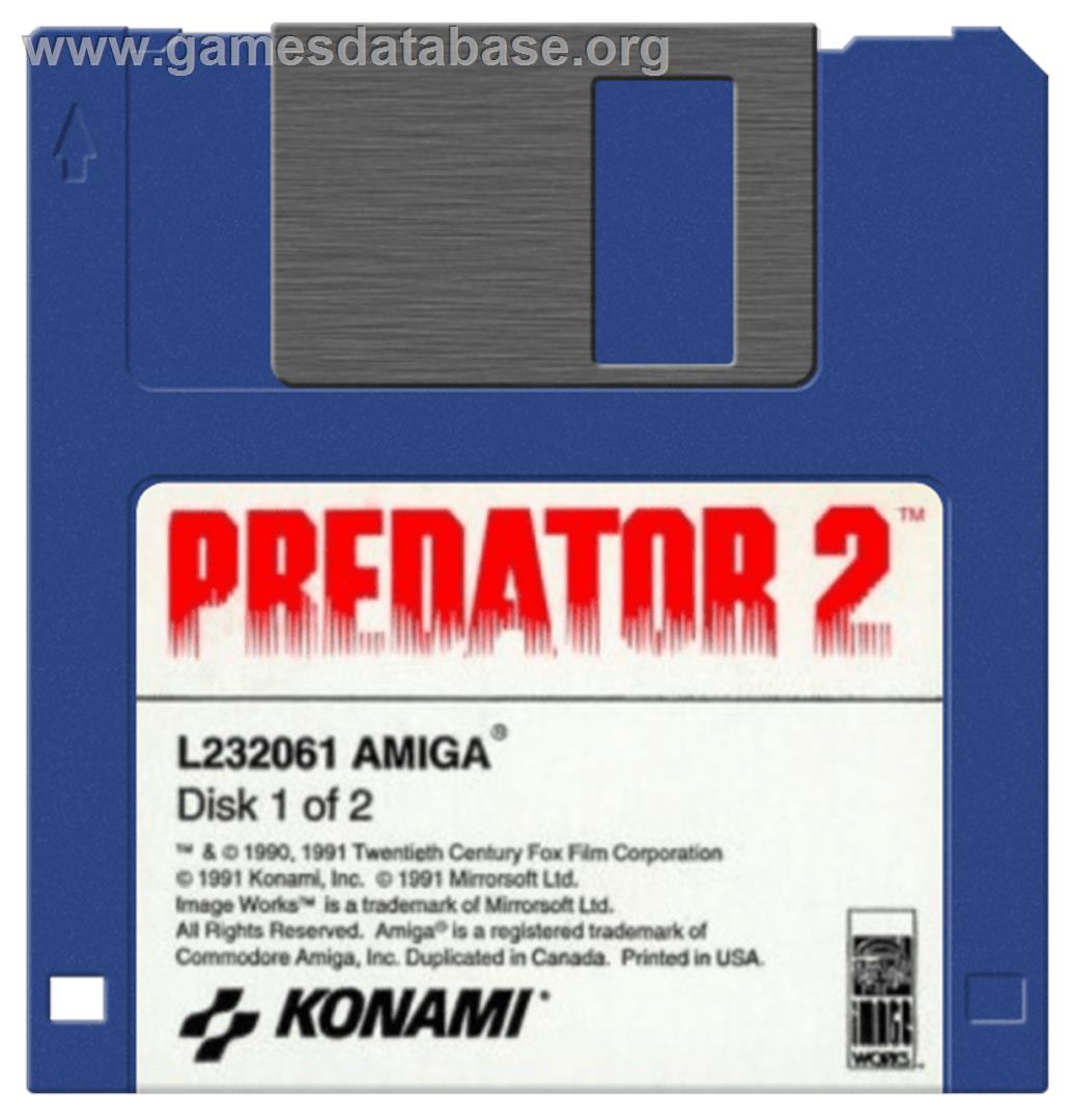 Predator 2 - Commodore Amiga - Artwork - Disc
