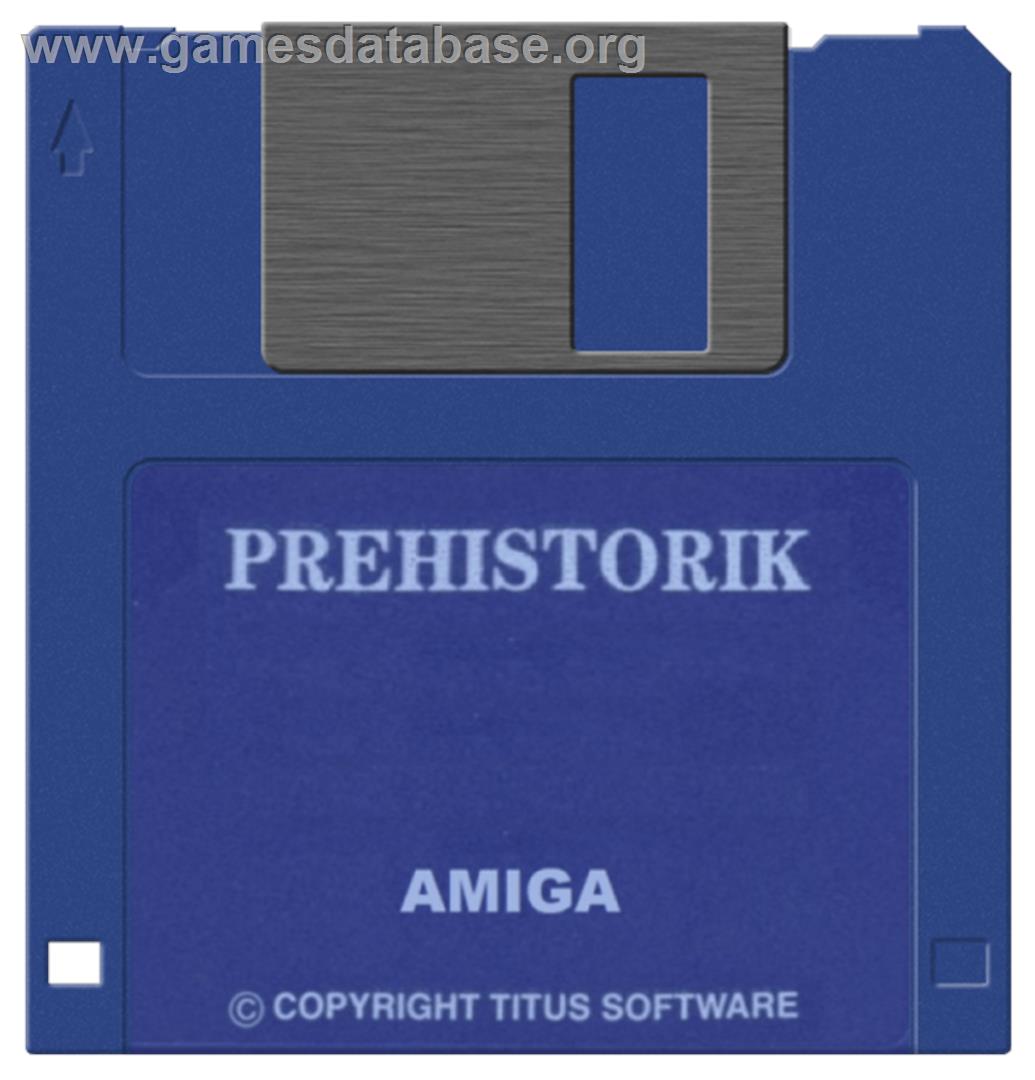 Prehistorik - Commodore Amiga - Artwork - Disc