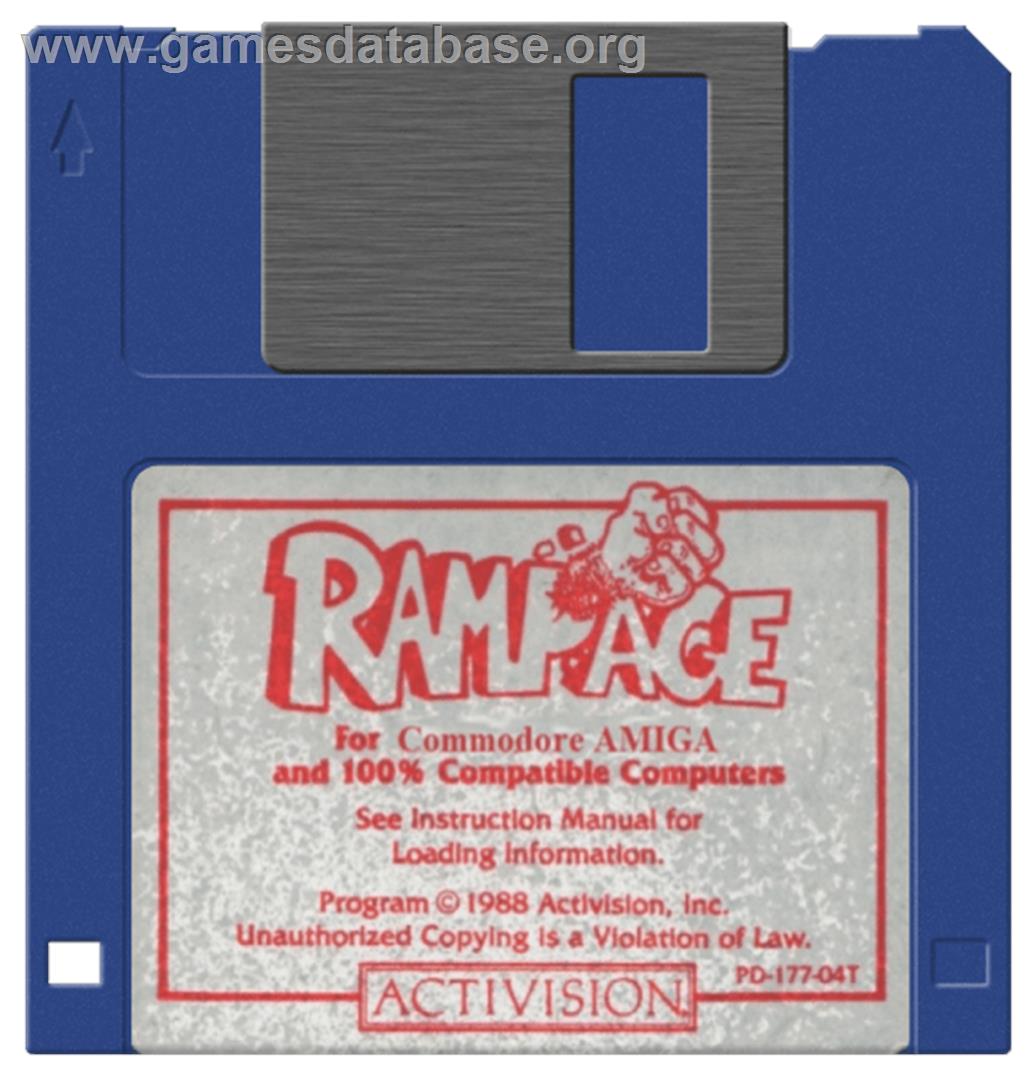 Rampage - Commodore Amiga - Artwork - Disc