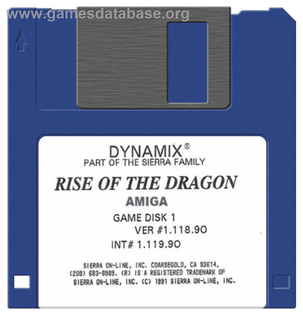 Rise of the Dragon - Commodore Amiga - Artwork - Disc