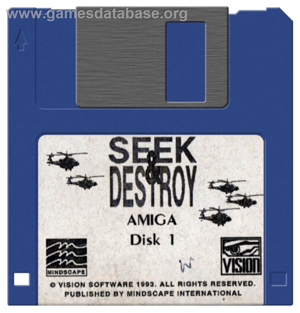 Seek and Destroy - Commodore Amiga - Artwork - Disc