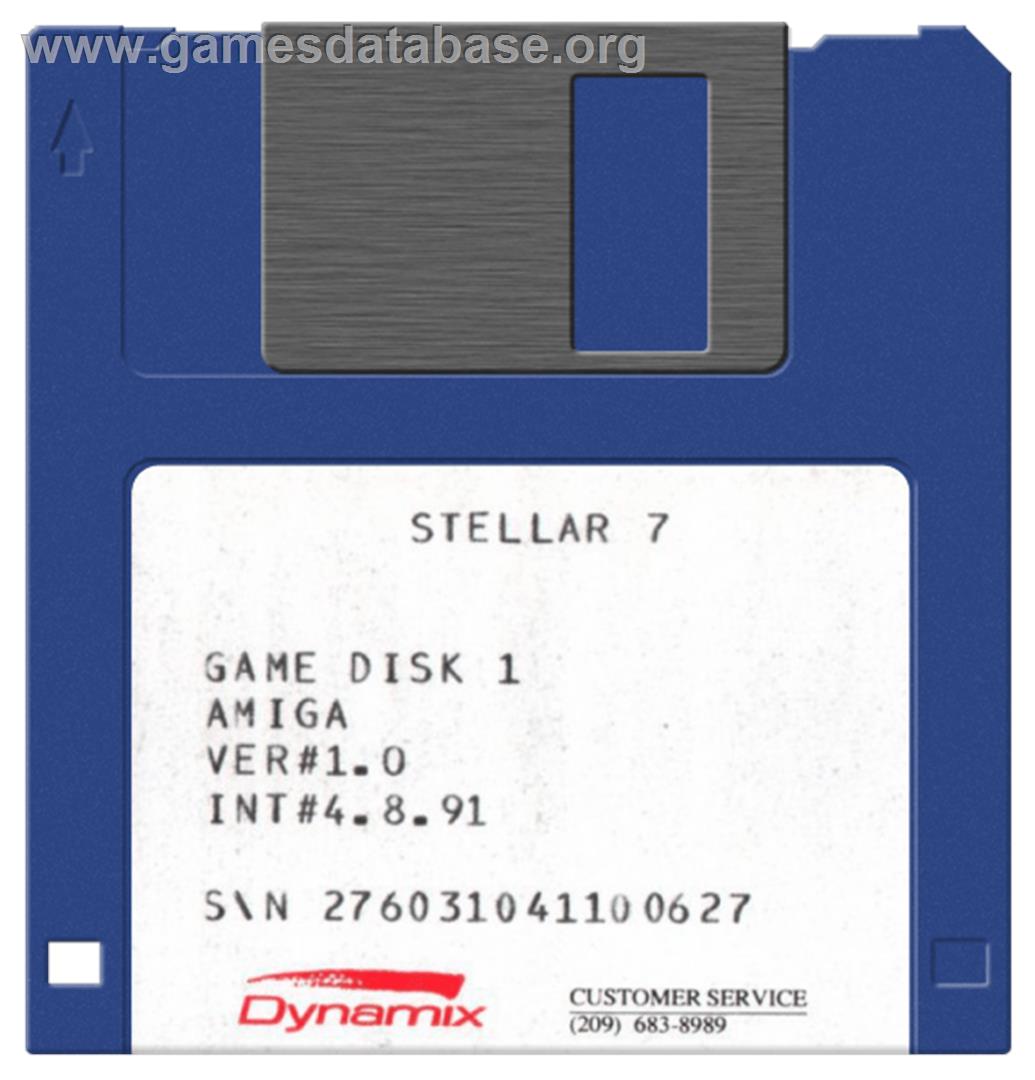 Stellar 7 - Commodore Amiga - Artwork - Disc