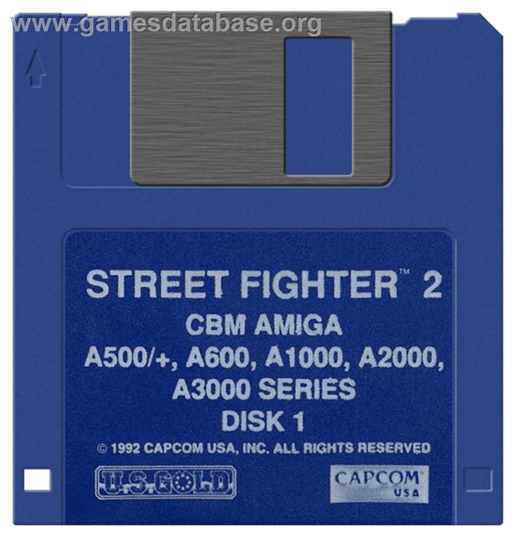 Street Fighter II - The World Warrior - Commodore Amiga - Artwork - Disc
