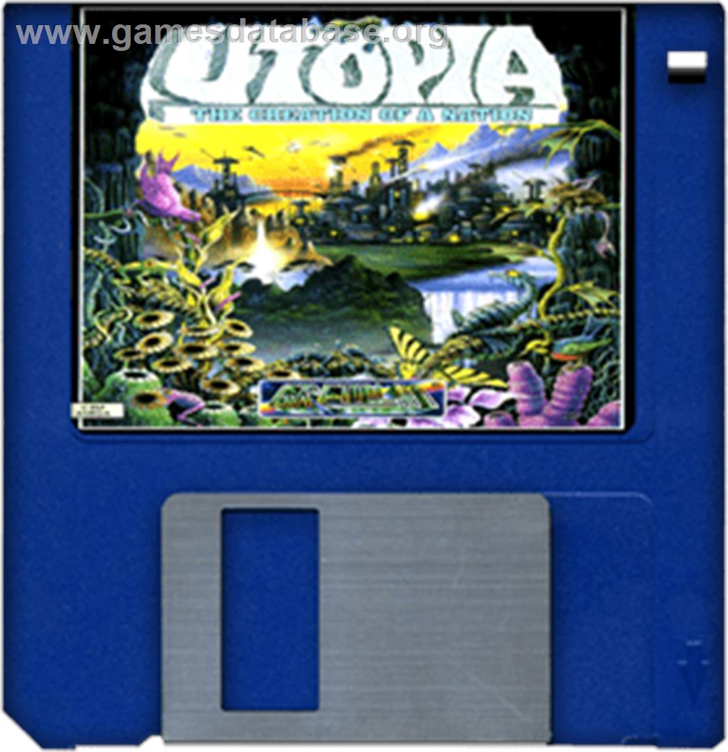 Utopia: The Creation of a Nation - Commodore Amiga - Artwork - Disc