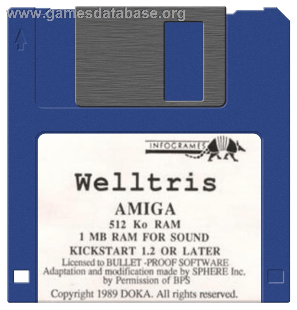 Welltris - Commodore Amiga - Artwork - Disc
